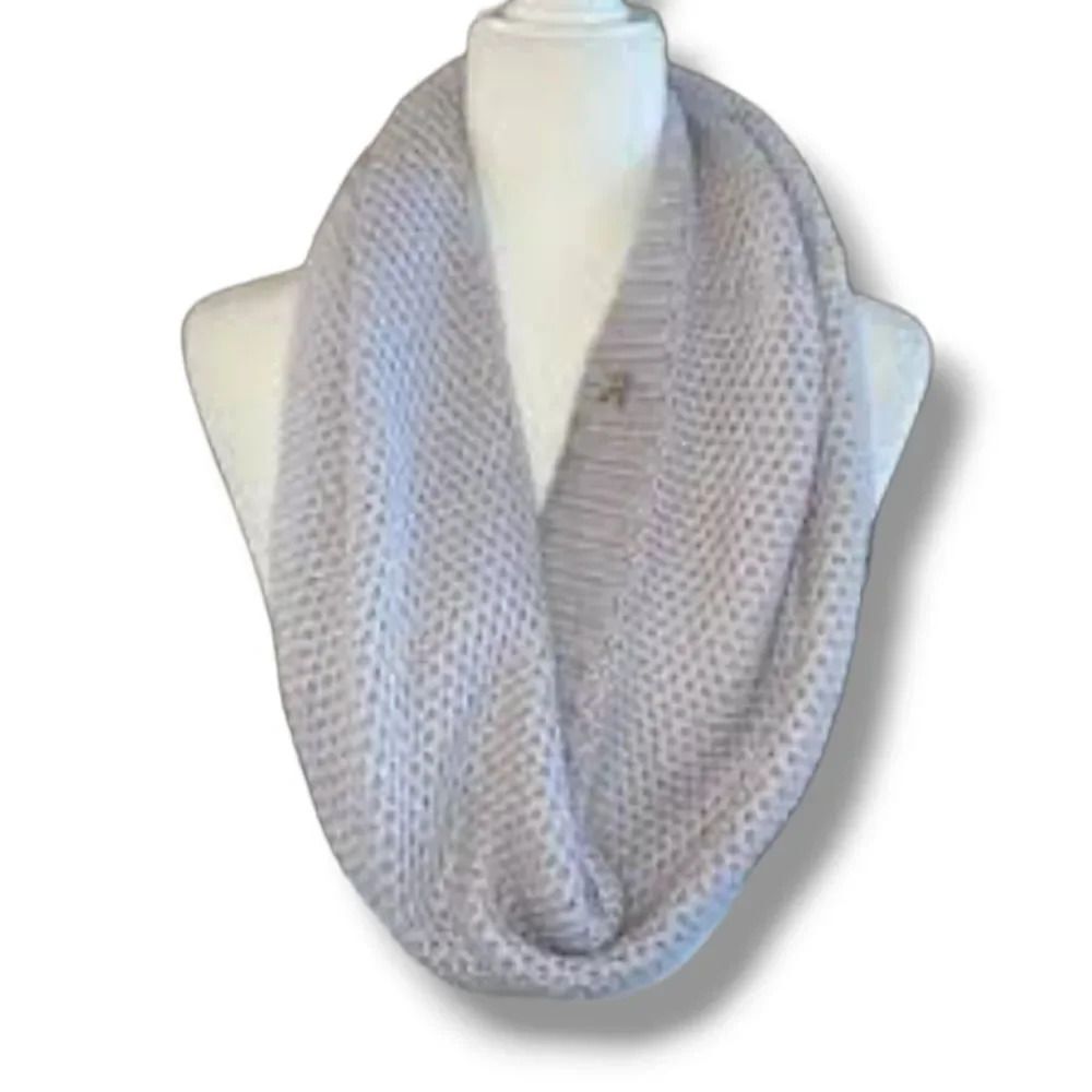 NEW Victoria's Secret Angel Wings Silvery Gray Silky Knit Slouchy Infinity Scarf
